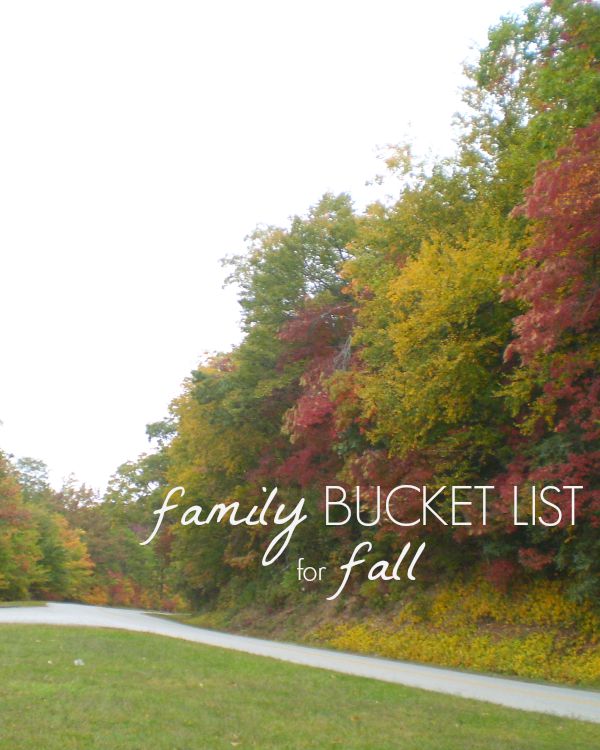 Family Bucket List for Fall