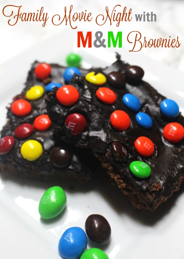 Family Movie Night with M&M Brownies