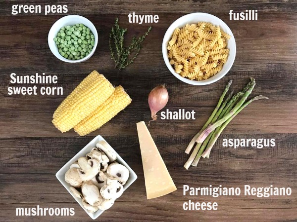 Sweet Corn and Spring Vegetable Pasta