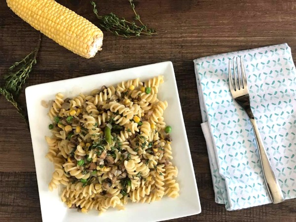Sweet Corn and Spring Vegetable Pasta