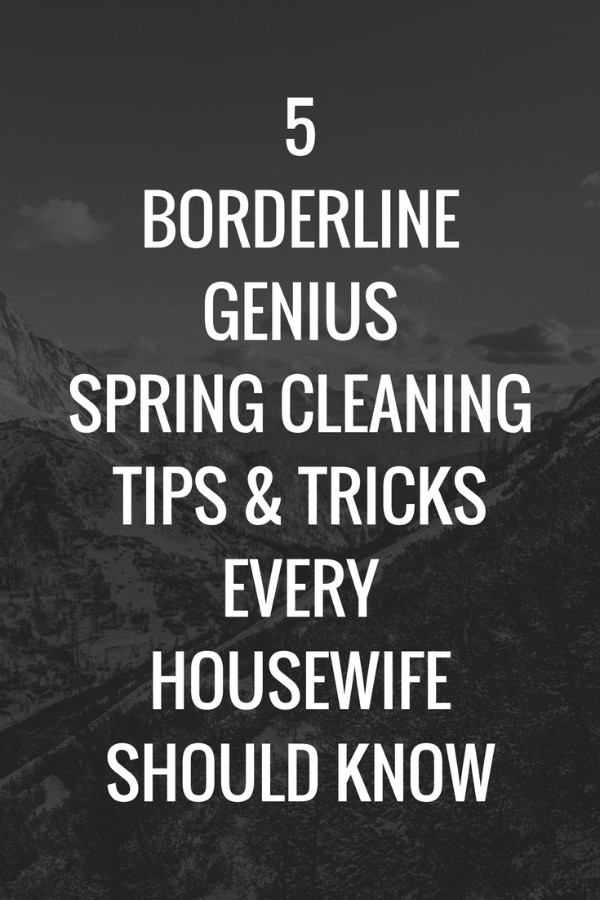 5 Borderline Genius Spring Cleaning Tips and Tricks Every Housewife Should Know