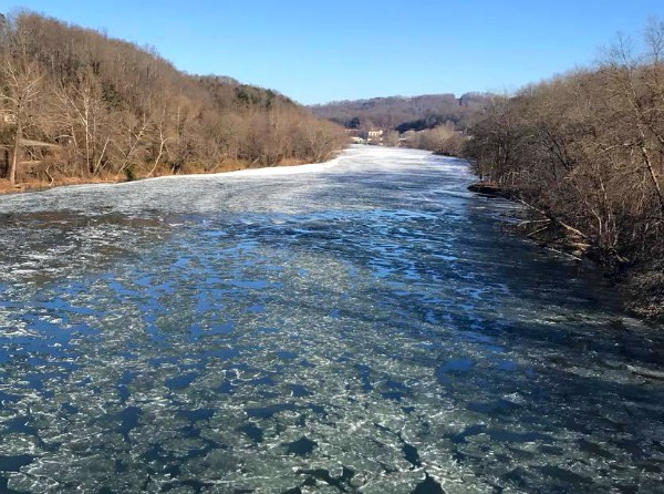 French Broad River: Frozen in Time