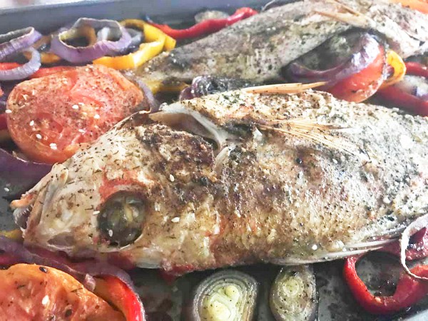 Mediterranean Roasted Red Snapper