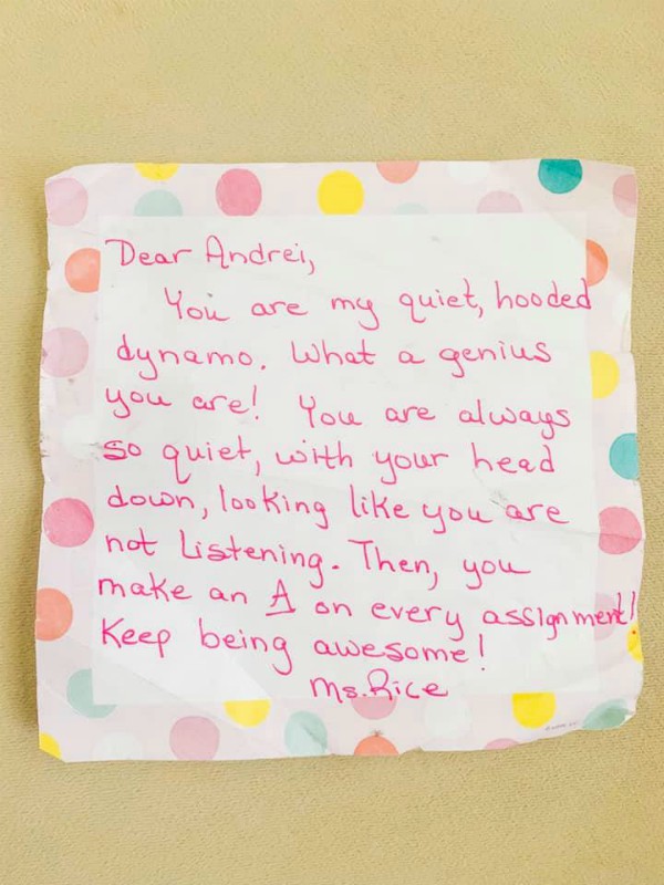 A Heartwarming Letter From A Teacher To Her Student