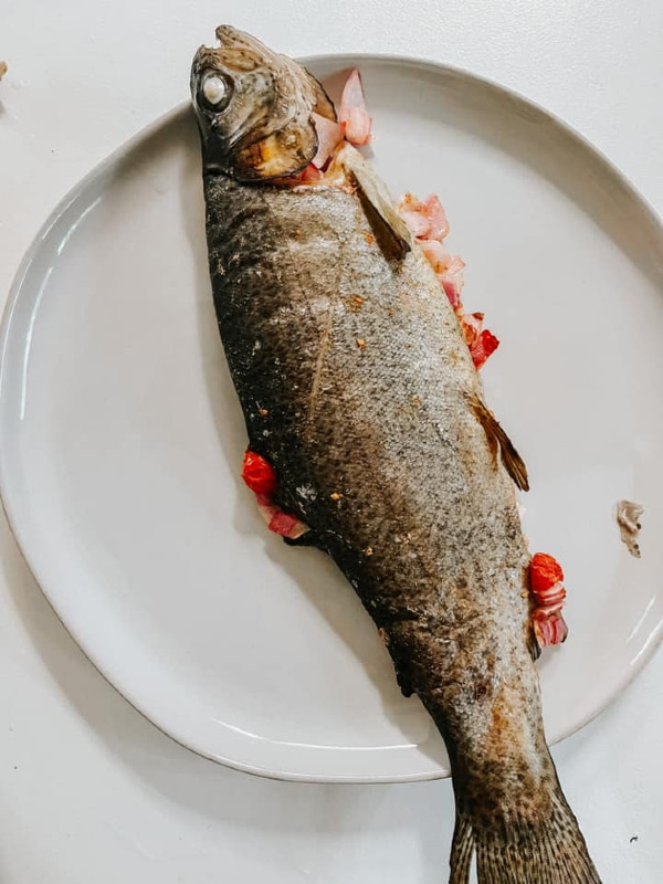 Baked Stuffed Trout