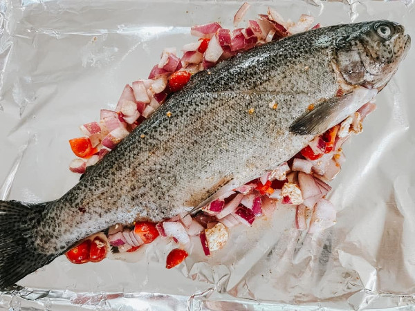Baked Stuffed Trout