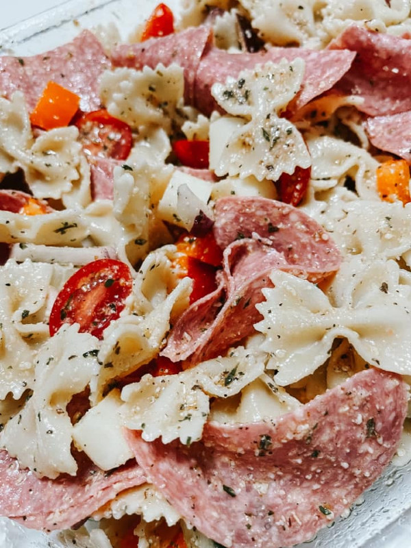 Bow Tie Pasta Salad with Homemade Italian Dressing