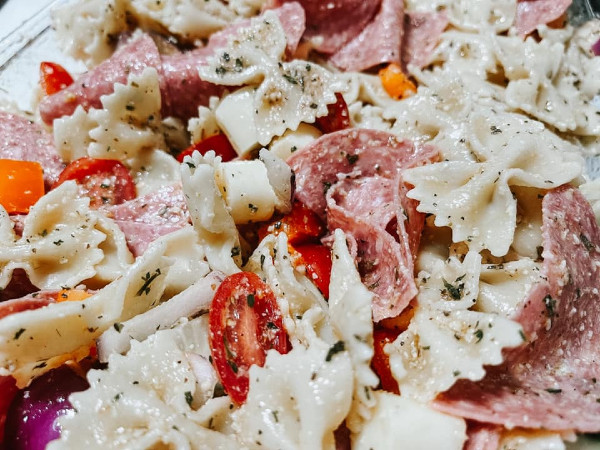 Bow Tie Pasta Salad with Homemade Italian Dressing