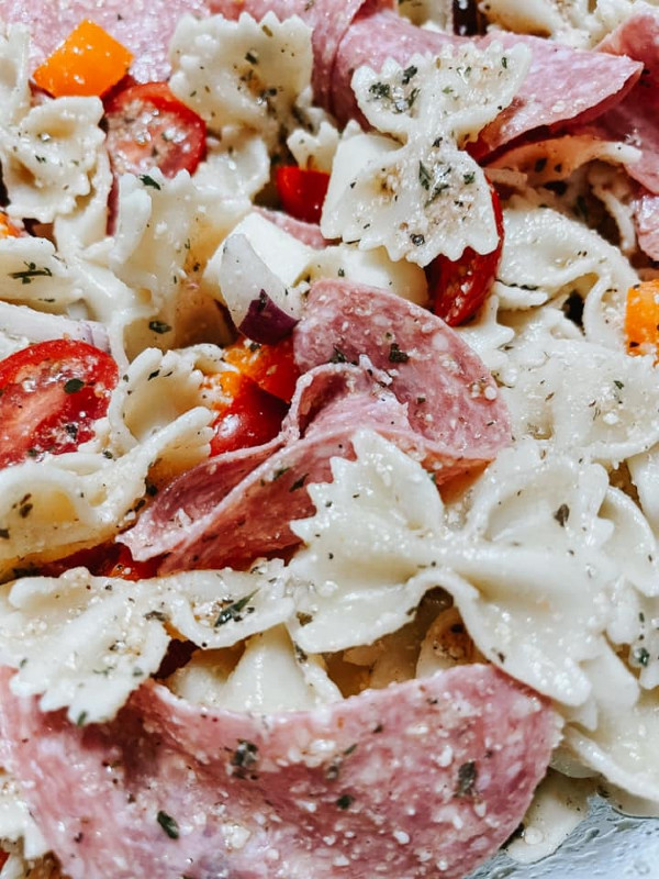 Bow Tie Pasta Salad with Homemade Italian Dressing