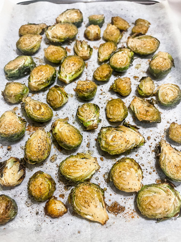 Roasted Brussels Sprouts with Parmesan