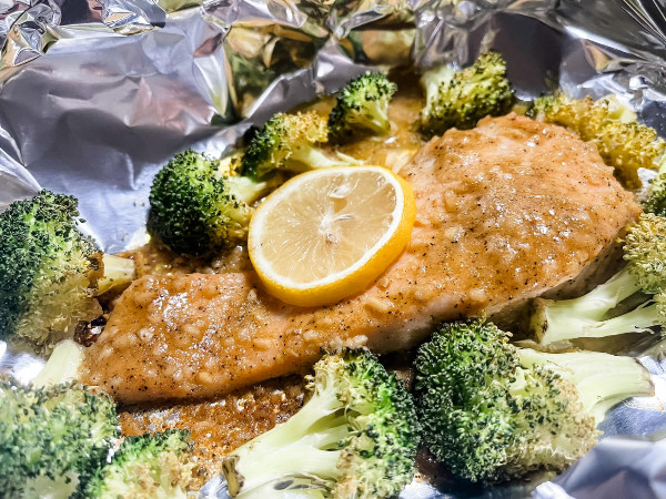 Foil Packet Salmon & Broccoli